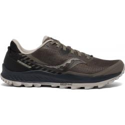 Saucony Peregrine 11 Wide Men's Athletic Running Shoes, Gravel/Black - S20642-35 - 7W