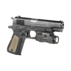 Recover Tactical Cc3P 1911 Grips And Integrated Rail Adapter And Changeable Panels - BLACK FRAME W/ BLACK AND TAN PANELS
