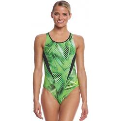 Aqua Sphere MP Michael Phelps Women's Mesa Comp Back One Piece Swimsuit - SW2599 - Multicolor/Green