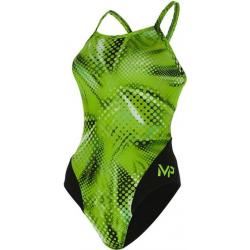 Aqua Sphere MP Michael Phelps Women's Mesa Mid Back One Piece Swimsuit - SW25599 - Multicolor/Green
