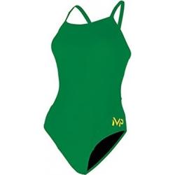 Aqua Sphere MP Michael Phelps Women's Solid Mid Back One Piece Swimsuit - SW2530 - Green