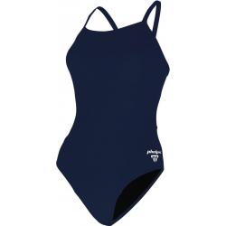 Aqua Sphere MP Michael Phelps Women's Solid Mid Back One Piece Swimsuit - SW2530 - Navy Blue