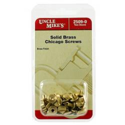 Uncle Mike's 25090 Brass Chicago Screws 24-Pack for Slings & Carry Straps