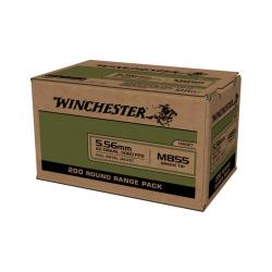 Winchester 5.56x45mm NATO 62 grain Green Tipped Full Metal Jacket Brass Cased Centerfire Rifle Ammo- WM855200 - 800 Rounds -Free Shipping!