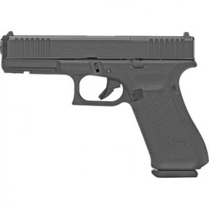 Glock, 22 Gen5 M.O.S., Striker Fired, Full Size, 40S&W, 4.49" Marksman Barrel, Polymer Frame, Matte Finish, Fixed Sights, 10Rd, 3 Magazines, Ambidextrous Slide Stop Lever, Flared Mag Well, nDLC Finished Slide and Barrel, No Finger Grooves