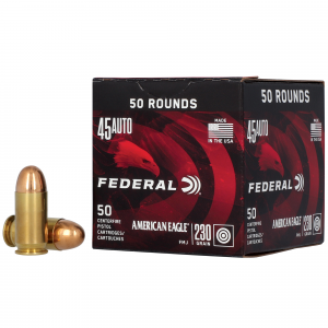 Federal Premium American Eagle Handgun .45 ACP 230 Grain Full Metal Jacket Pistol Ammunition AE45A50