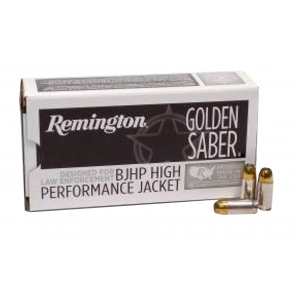 REMINGTON 40 S&w Ammunition Golden Saber Gs40swab 165 Grain Brass Jacketed Hollow Point 50 Rounds