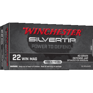WINCHESTER 22 Win Mag Silvertip 40 Grain Jacketed Hollow Point Ammo