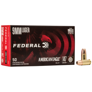 FEDERAL American Eagle 9mm 147 Grain Full Metal Jacket 29465089207 AE9FP - 100