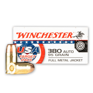 020892221970 WINCHESTER Usa Target Pack 380 Acp 95 Grain Full Metal Jacket 020892221970 USA4206-100