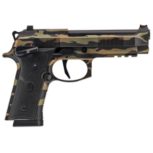 Beretta 92XI Combat 9mm, 4.7" Barrel, 15+1, Tiger Stripe Camo, Rail, Ambi