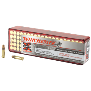 Winchester Super-X 22 LR 40 Grain Super Speed Round Nose Copper Plated Ammunition