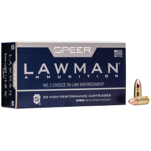 SPEER 53650 LAWMAN BRASS 9MM 115 GRAIN 50-ROUNDS TMJ