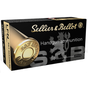 Sellier & Bellot SB357L Handgun 357 Mag 158 gr Lead Flat Nose 50 Per Box/ 20 Case