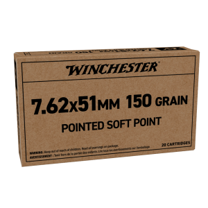 Winchester SG76251P 7.62x51mm 150 Grain Pointed Soft Point (PSP) Ammo