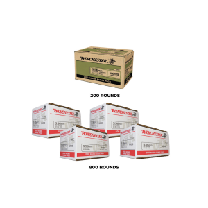 Winchester WM193200 5.56 Train and Protect Pack 1000-Rounds, 55 Grain (800rd) + 62 Grain (200rd)
