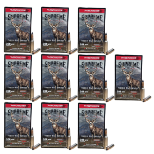 Winchester Ammo Winchester Supreme Long Range 308 Win 175 Gr BC Max (BCMX) Ammo - $339.99 at Bereli 