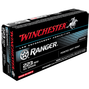 Winchester RA223R Ranger 223 Remington 55 Grain Pointed Soft Point (PSP) Ammo