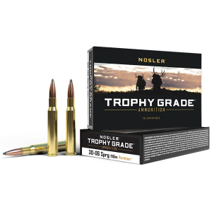 Nosler Nosler 60055 Trophy Grade 30-06 Springfield 150 Grain Partition Soft Point (SP) Ammo - $126.99 at Bereli 