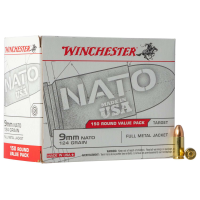 Winchester 9mm NATO 124 Grain Full Metal Jacket Ammunition