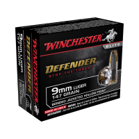 Winchester Defender Ammunition 9mm Luger 147 Grain Bonded Jacketed Hollow Point