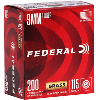 Federal Champion Training 9mm Luger 115 Grain Full Metal Jacket
