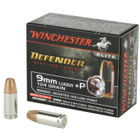 Winchester Defender 9mm Luger +P 124 Grain Bonded Jacketed Hollow Point