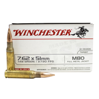 Winchester M80 7.62x51mm NATO 149 Grain Full Metal Jacket Lead Core