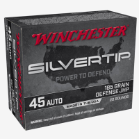 Winchester Silvertip 45 ACP 185 Grain Jacketed Hollow Point