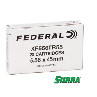 Federal 5.56x45mm 55 Grain Sierra GameKing Boat-Tail BallistiClean Open Tip XF556TR55