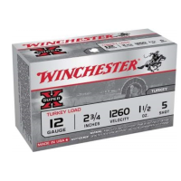 Winchester 12 Gauge Super-X Turkey X12MT5 2-3/4" 1-1/2oz #5 Copper Shot 1260fps- X12MT5