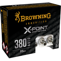Browning X-Point 380 ACP 95 Grain Jacket Hallow Point Ammunition