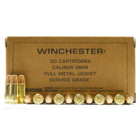 Winchester Service Grade 9mm Luger 115 Grain Full Metal Jacket