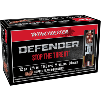 Winchester Defender 12 Gauge 2.75" 9 Pellets Copper Plated 00 Buck Shot