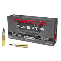 Winchester Silvertip .300 Blackout Ammunition 150 Grain Defense Tip 1900 fps