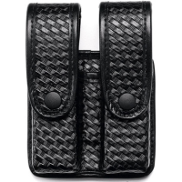 Uncle Mike's 74367 Mirage Basketweave Double Stack Duty Divided Mag Case