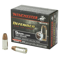 Winchester Defender 9mm Luger 147 Grain Bonded Jacketed Hollow Point