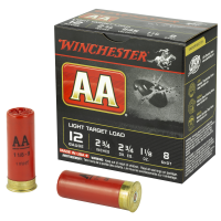 Winchester AA Light Target Load 12 Gauge, 2.75" 1.125 oz. #8 Shot