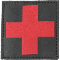 Blackhawk Red Cross ID Black Patch w/ Hook & Loop - 90RC00BK
