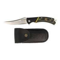Remington Hunter Trailing Point Folding Knife 4" Closed - D2 Steel - with Leather Sheath