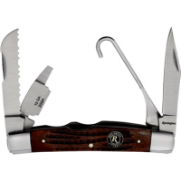 Remington Backwoods Series Congress Bird Dressing Folding Knife Multi Blade Stonewashed Carbon Steel Blades
