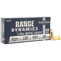 Fiocchi Range Dynamics 9mm Luger 158gr FMJ