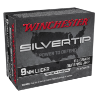 Winchester Silvertip 9mm Luger 115 Grain Jacketed Hollow Point