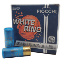 Fiocchi Exacta White Rino Target 12 Gauge 2.75" 1-1/8 Oz, 8 Shot