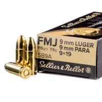 Sellier & Bellot 9mm Luger 115 Grain Full Metal Jacket