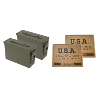 Winchester 5.56 NATO Service Grade 55 Grain M193 FMJ Ammunition + Ammo Can
