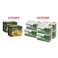 Remington 124 Grain +P Bonded JHP 40rds & 115 Grain FMJ 600rds - 640 Rounds Total