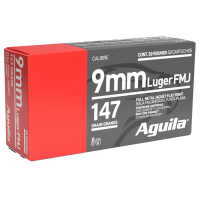 Aguila Target & Range 9mm Luger 147 Grain Full Metal Jacket Flat Point