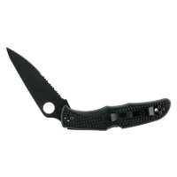 Spyderco C10PSBBK Endura 4 VG10 SS Lightweight 3.75 Folding - Clip Point Part Serrated