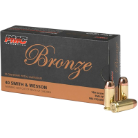 PMC Bronze 40 S&W 180 Grain Full Metal Jacket Flat Point
